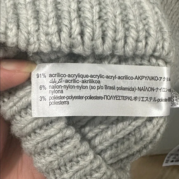 ZARA Embroidered Gray Flowery Sweater‎ Front and Back Intricate Design Size M - Picture 6 of 9